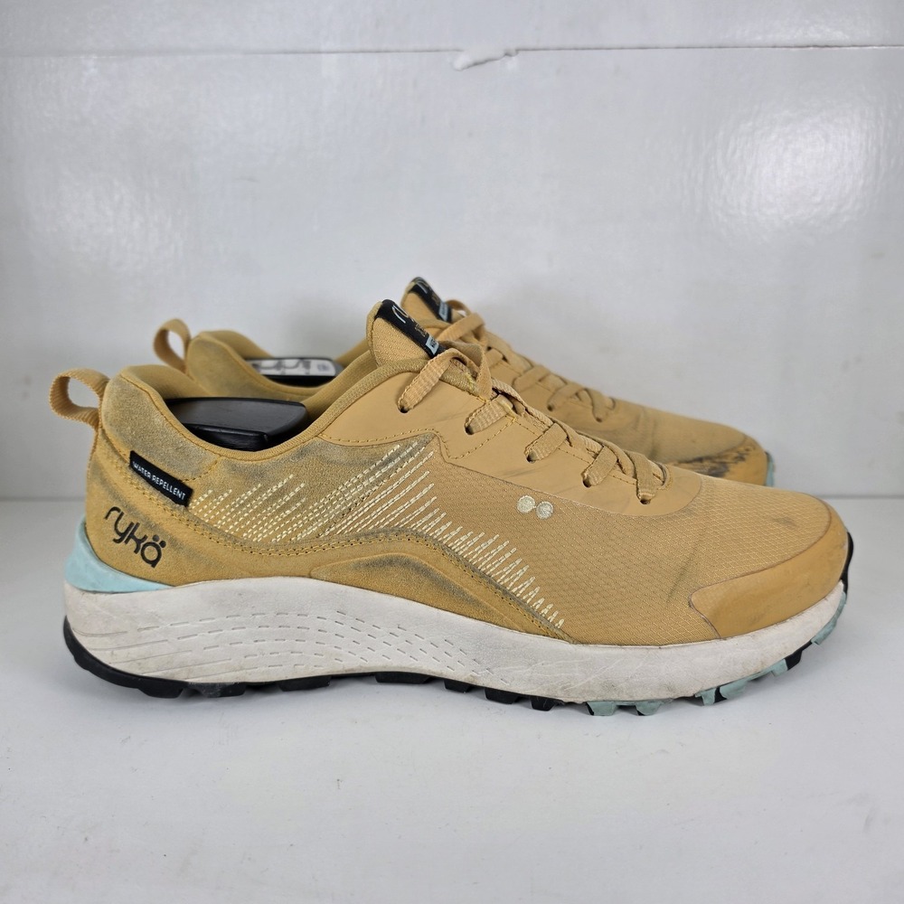 Ryka Kenai Trail Women's Size 9 Yellow Water Repellent Hiking Shoes Vibram Sole